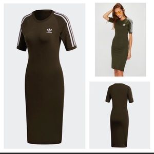 adidas Originals Adicolor 3-Stripe Dress green